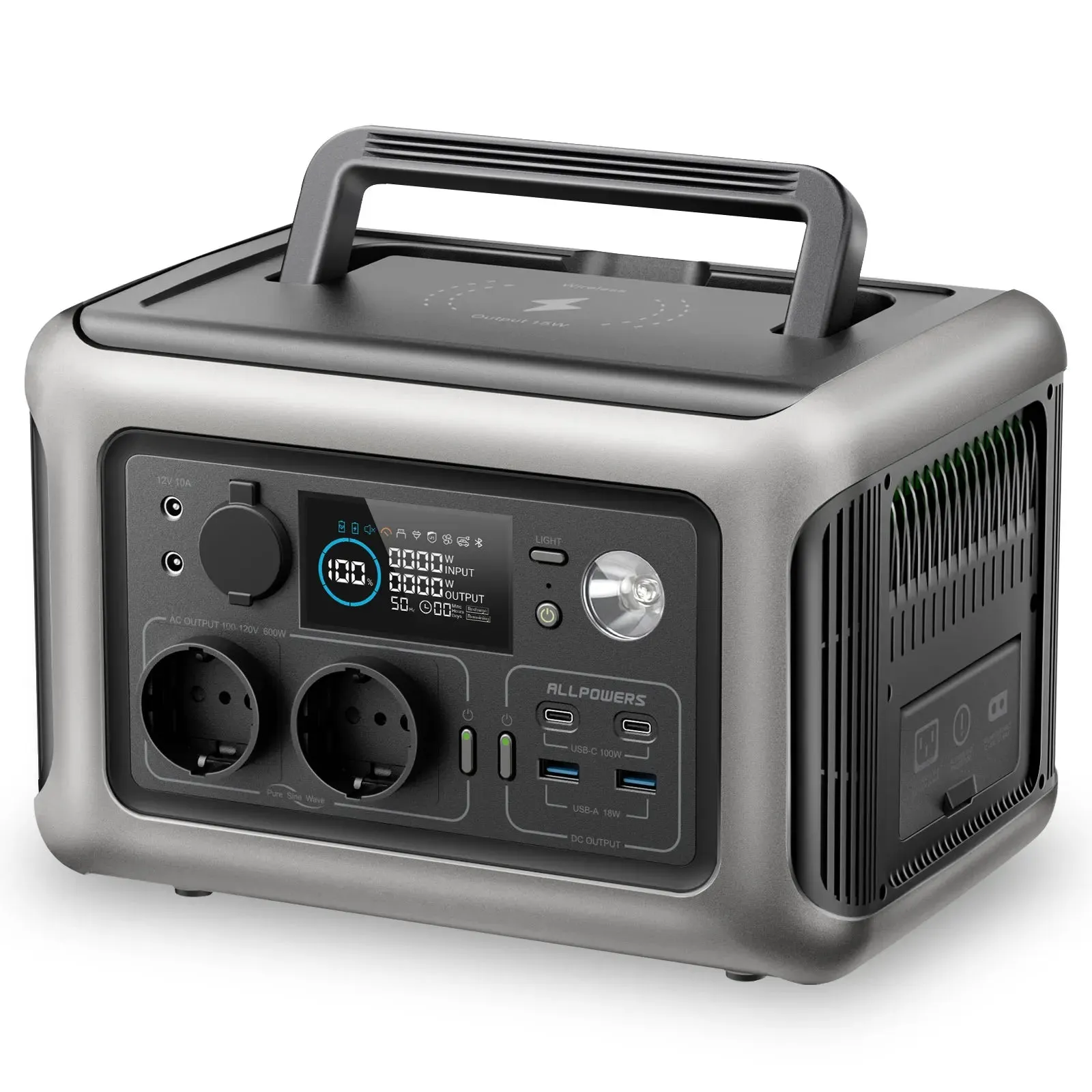 R600 Portable Generator 299Wh 600W with AC Outlets LiFePO4 Battery for Home and Camping