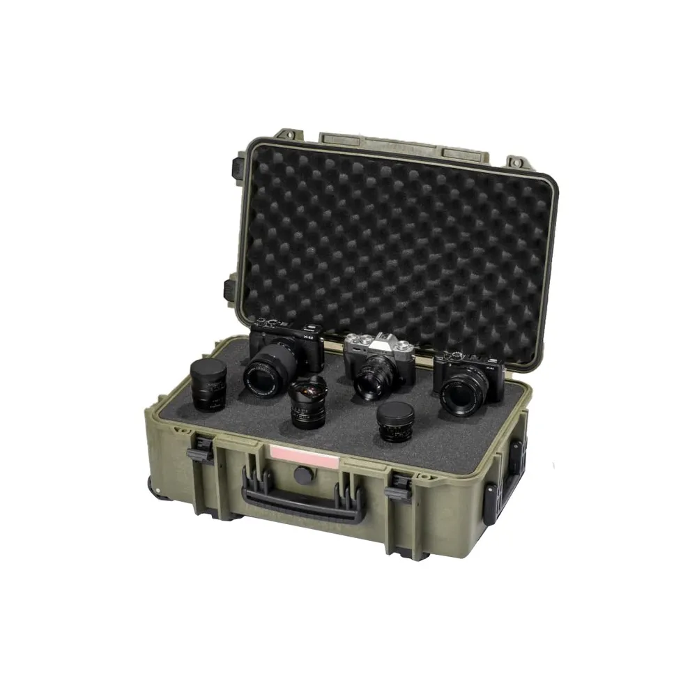 Raptor 6000 Air Trolley Series 2-Wheeled Hard Case and Travel Luggage with IP67 Water and Dust Resistant Rugged Protection for Tactical Gear, Power Tools and Large Scale Electronics (Black, Military Green) | ATI-533120