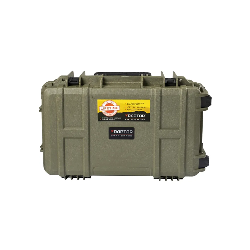 Raptor 6000 Air Trolley Series 2-Wheeled Hard Case and Travel Luggage with IP67 Water and Dust Resistant Rugged Protection for Tactical Gear, Power Tools and Large Scale Electronics (Black, Military Green) | ATI-533120