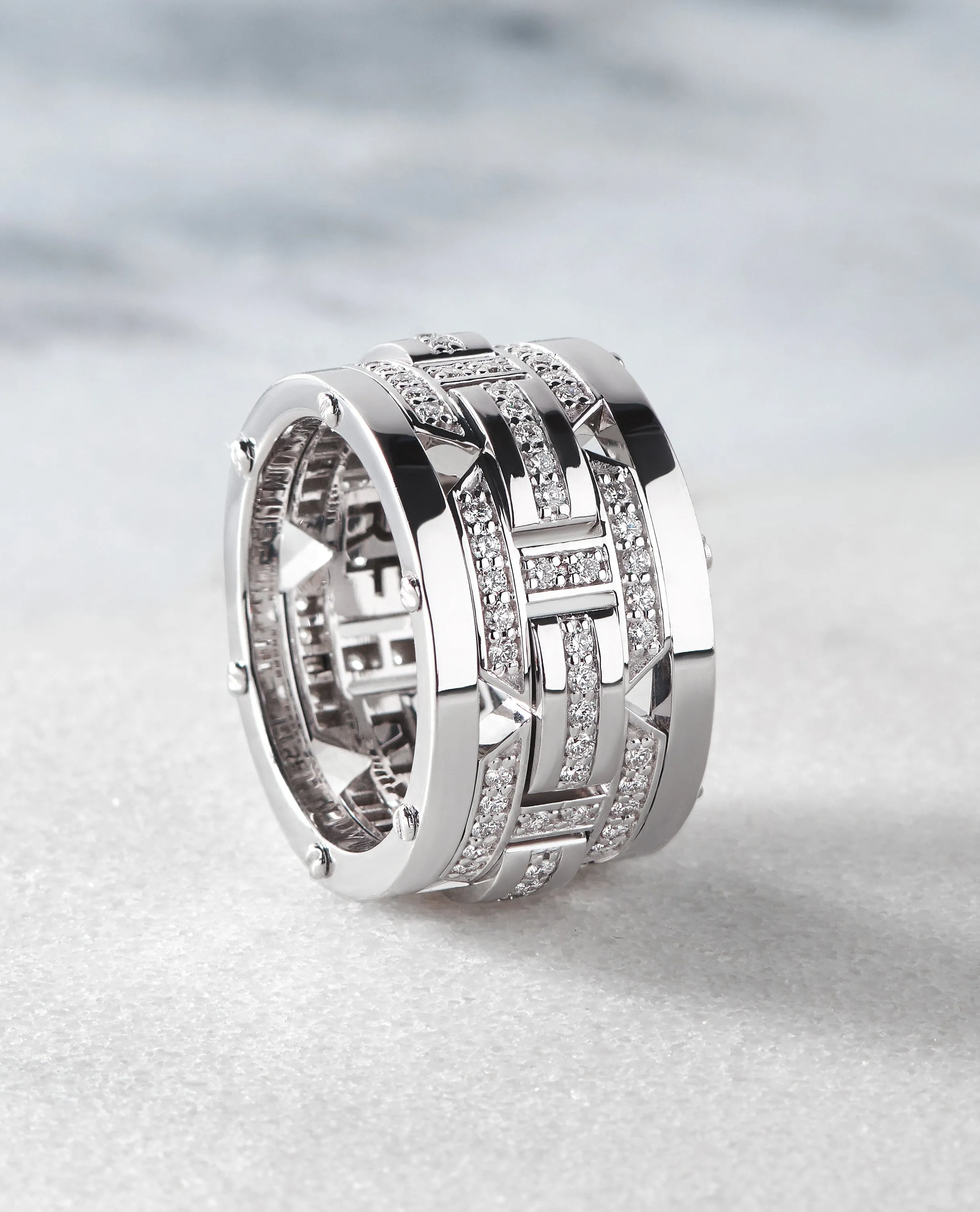 Ready to Ship - BRIGGS Gold Ring with 1.00ct Diamonds - Wide Version