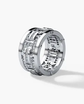 Ready to Ship - BRIGGS Gold Ring with 1.00ct Diamonds - Wide Version