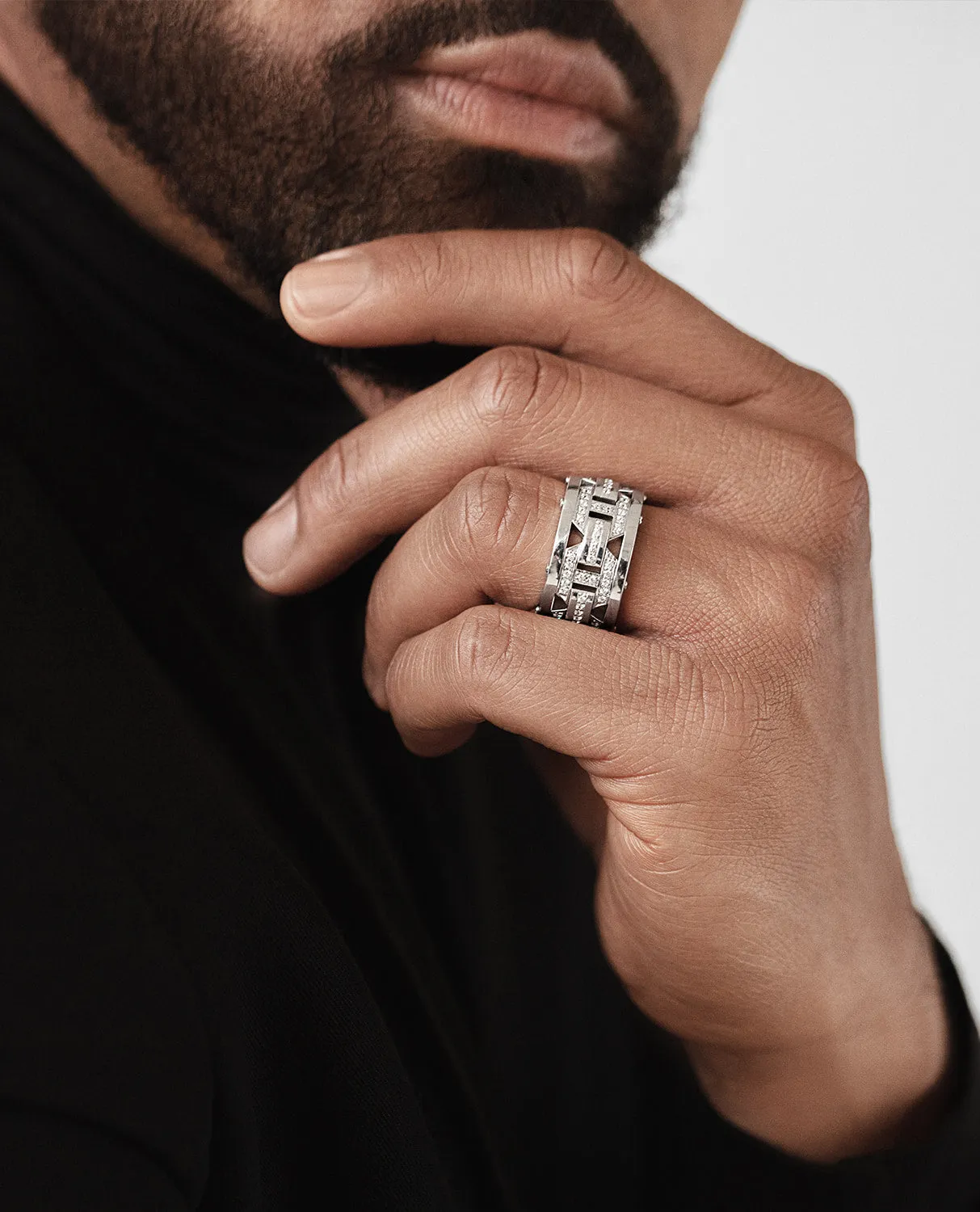 Ready to Ship - BRIGGS Gold Ring with 1.00ct Diamonds - Wide Version