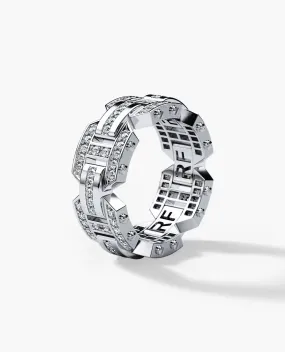 Ready to Ship - BRIGGS Gold Ring with 1.00ct Diamonds with Initials
