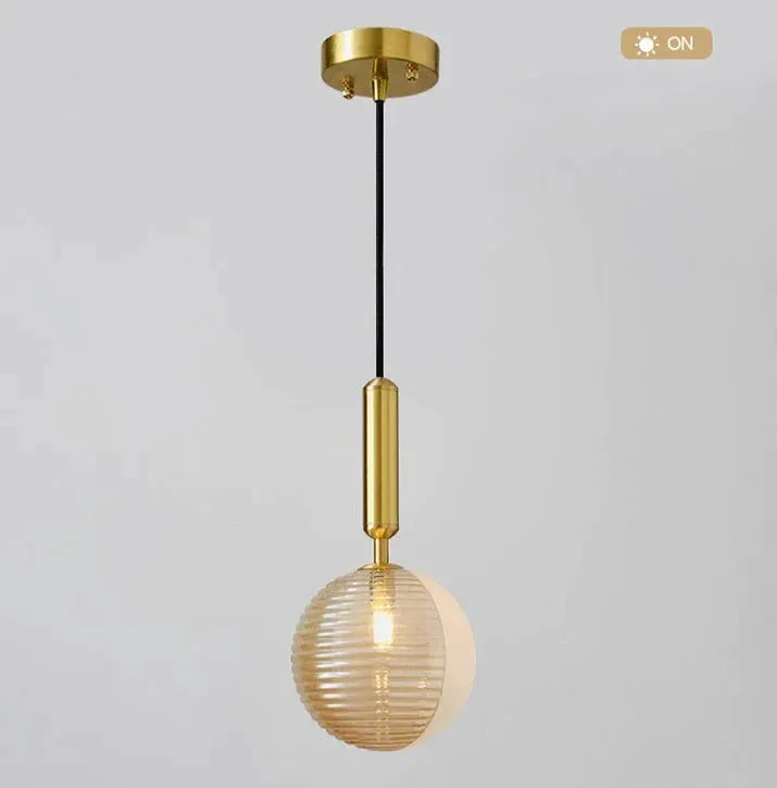 Restaurant Hanging Bulbs Bubble Ball Bronze Chandeliers