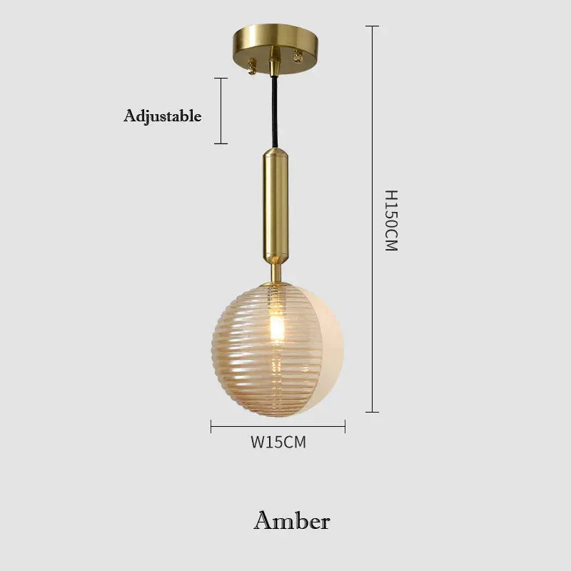 Restaurant Hanging Bulbs Bubble Ball Bronze Chandeliers