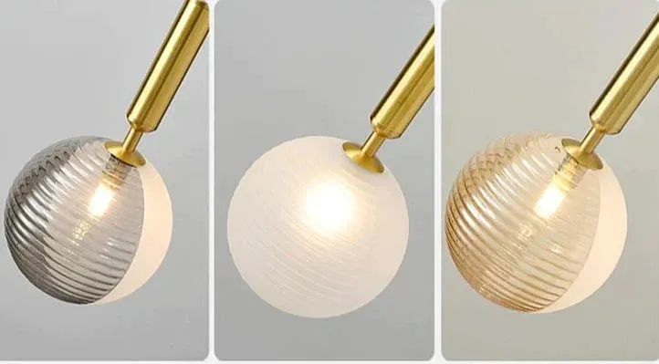 Restaurant Hanging Bulbs Bubble Ball Bronze Chandeliers