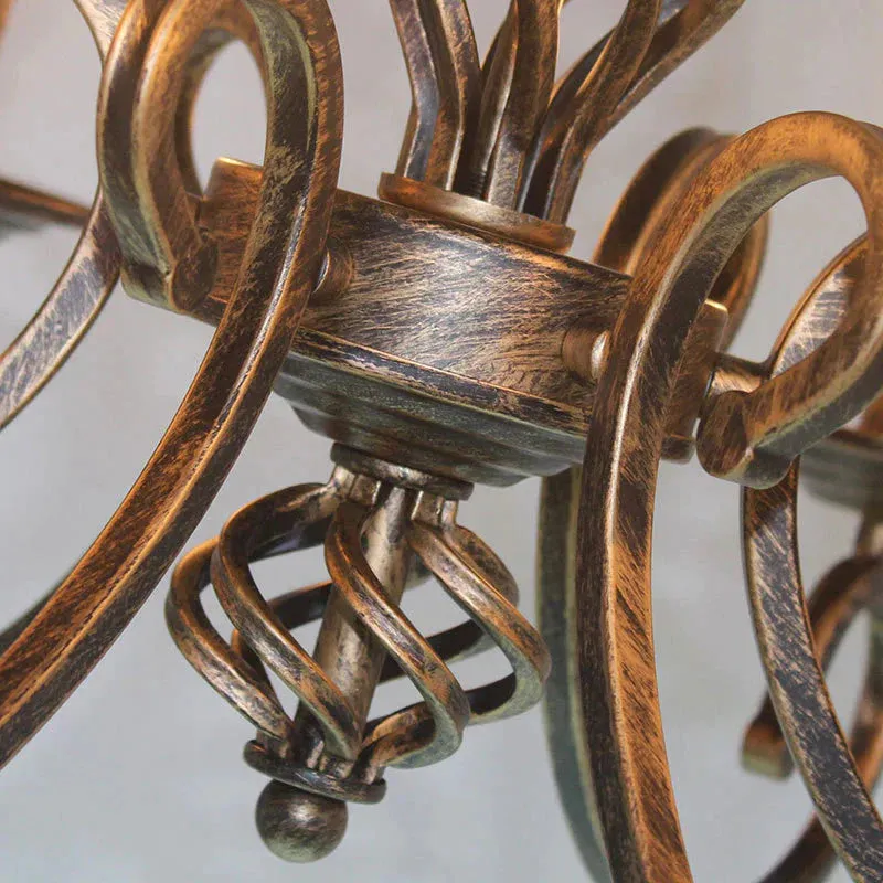 Retro Chandelier American Country Creative Wrought Iron Personality