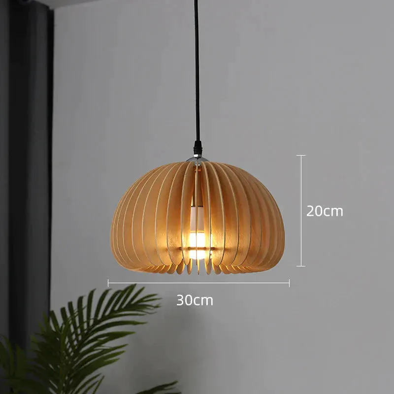 Retro Pumpkin Basswood Chandelier Atmosphere Lamp