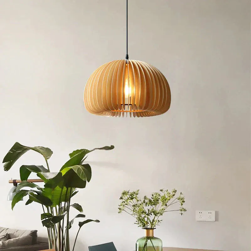 Retro Pumpkin Basswood Chandelier Atmosphere Lamp