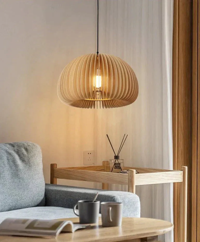 Retro Pumpkin Basswood Chandelier Atmosphere Lamp
