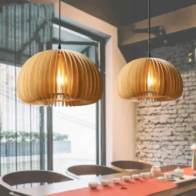Retro Pumpkin Basswood Chandelier Atmosphere Lamp