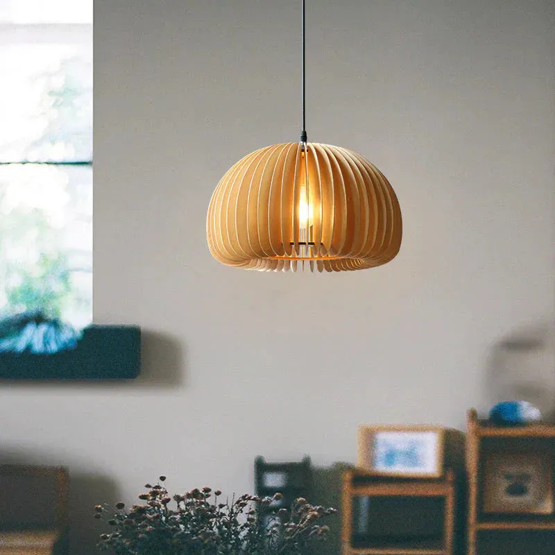 Retro Pumpkin Basswood Chandelier Atmosphere Lamp
