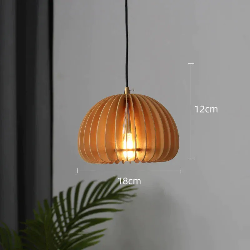Retro Pumpkin Basswood Chandelier Atmosphere Lamp
