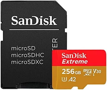 Sandisk Extreme pro micro sdxc uhs-I card with adapter U3 A2 v30