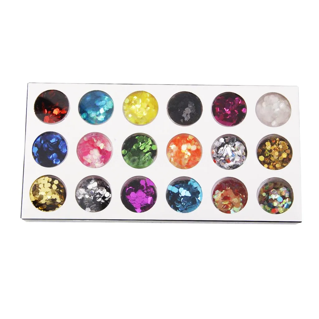 Set of 18 Hexagon Shape Nail art