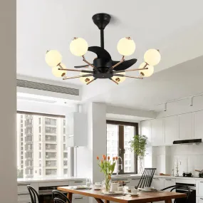 Simple and Luxurious Modern Fan Lamp Living Room Dining Room Study Chandelier