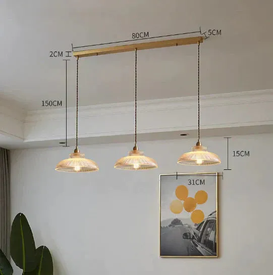 Simple Glass Chandelier Creative Dining Room Living Room Bar Personalized Design Study Porch Lamp