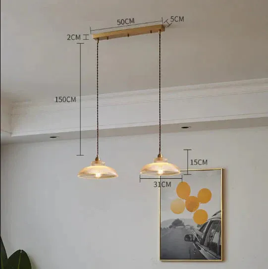 Simple Glass Chandelier Creative Dining Room Living Room Bar Personalized Design Study Porch Lamp