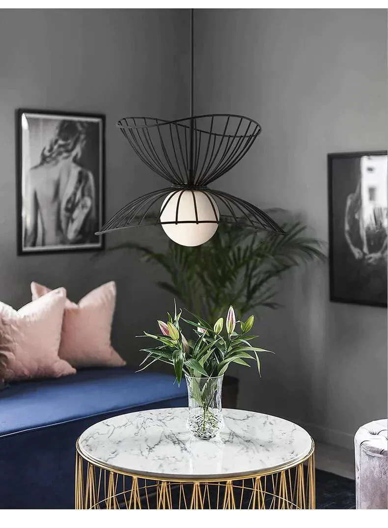 Simple Modern Restaurant, Personalized Iron Art Chandelier