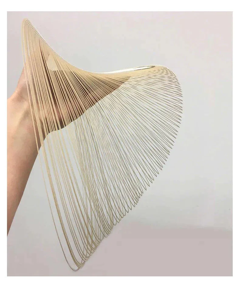 Simple Suspension Hollow Wooden Birch Chandelier