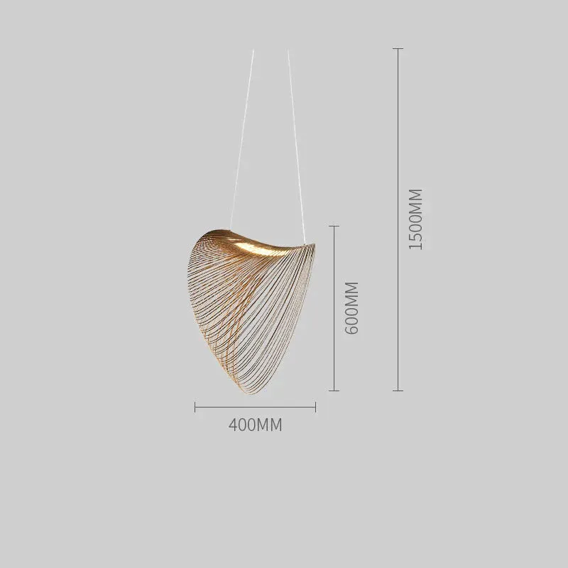 Simple Suspension Hollow Wooden Birch Chandelier