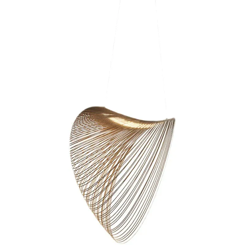 Simple Suspension Hollow Wooden Birch Chandelier