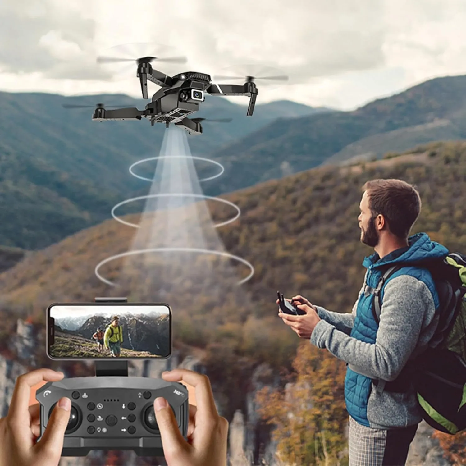 SkyMaster E88-Pro: 4K Dual-Camera Foldable Drone
