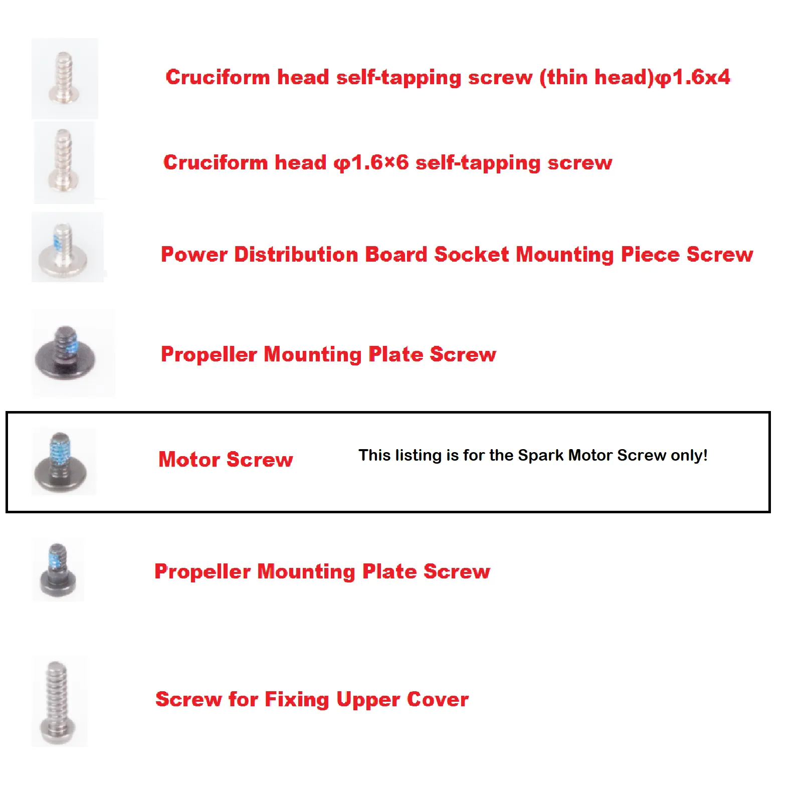 Spark Motor Screw