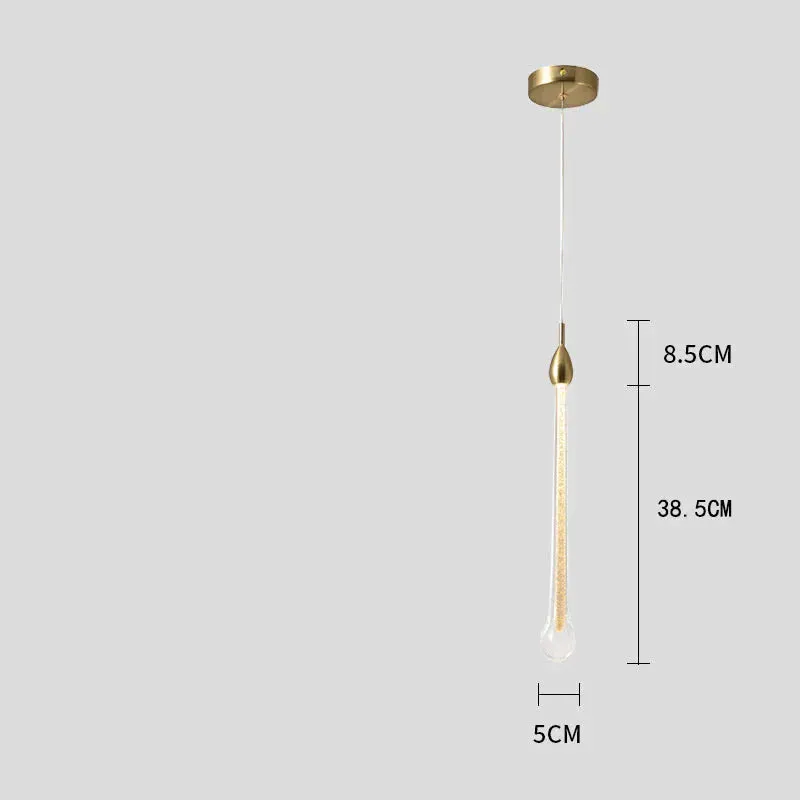 Stair Lamp Hanging Wire Drop Glass Chandelier Simple Duplex Building Jump Floor Bar Combination Lamp