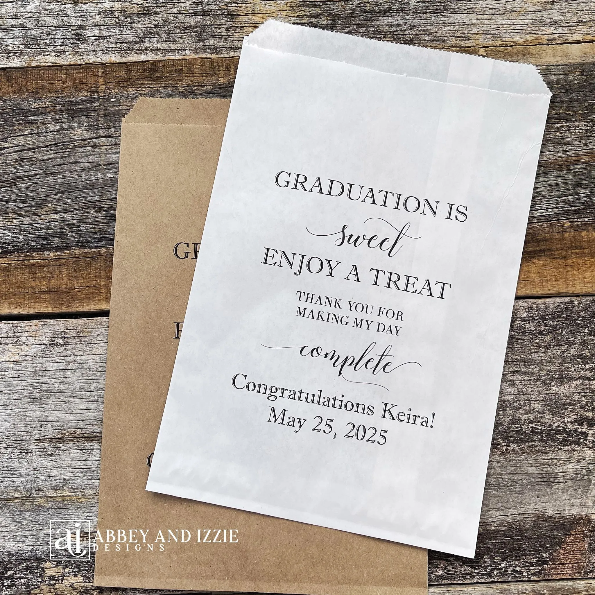 Sweet Graduation Favor Bags