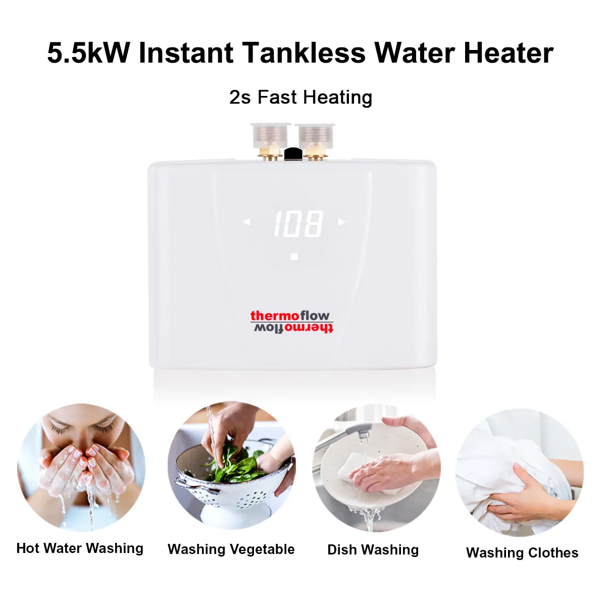 Thermoflow Mini Tankless Electric Water Heater 5.5kW
