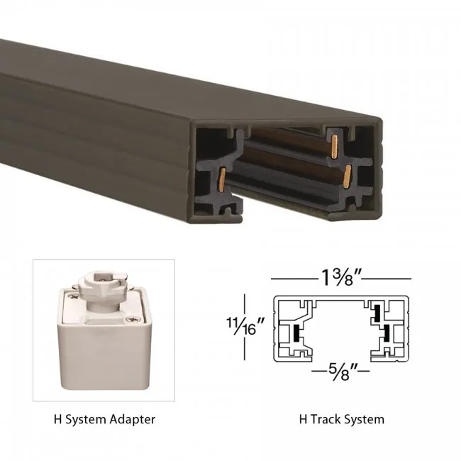 WAC Lighting HT2468 H Track 120V Single Circuit Track Section
