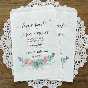 Wedding Succulent Favor Bags